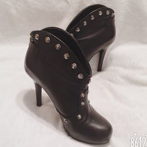 Heeled Studded Black Booties - BCBG BCBGeneration